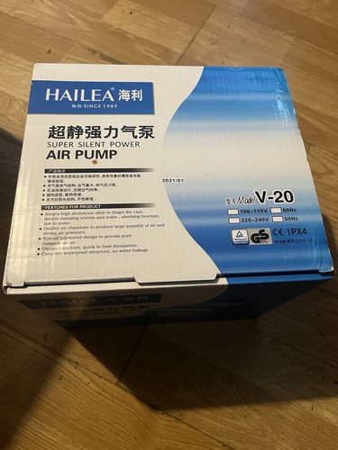 Hailea v20 silent air pump - silent, koi